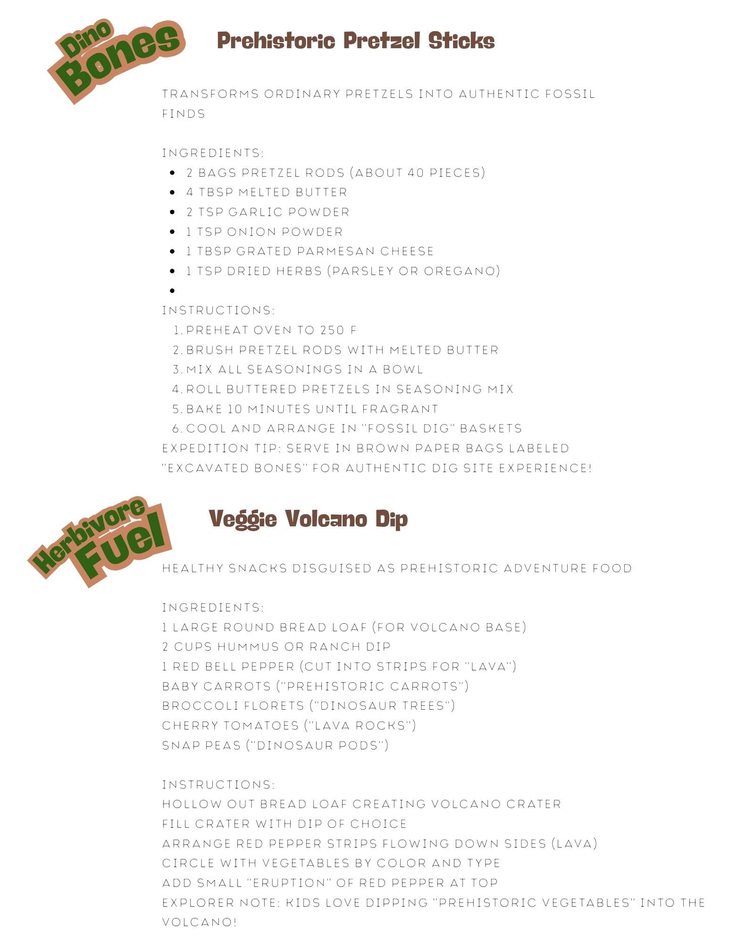 Dinosaur Party Package